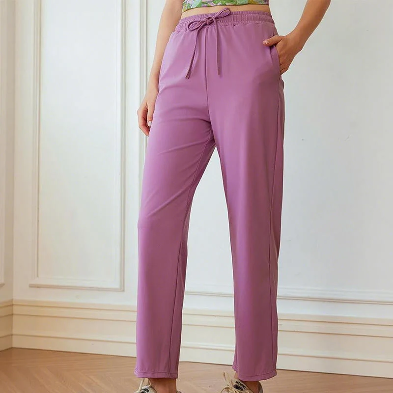 Olivenorma Damen Soft Flow High-Waist Straight Yogahose
