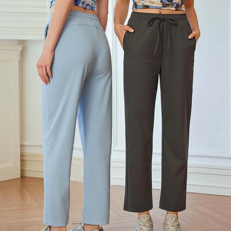 Olivenorma Damen Soft Flow High-Waist Straight Yogahose