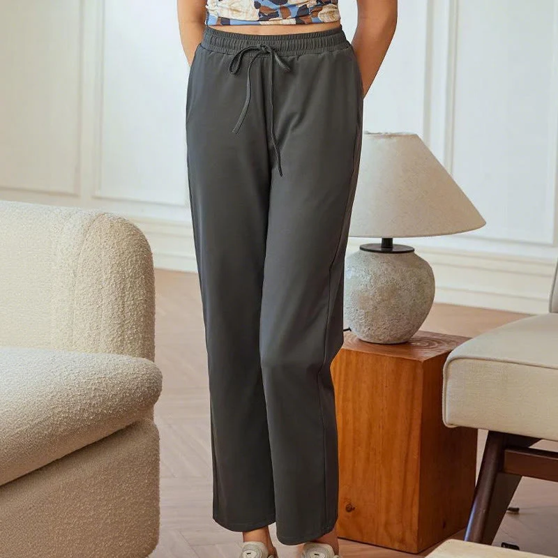 Olivenorma Damen Soft Flow High-Waist Straight Yogahose
