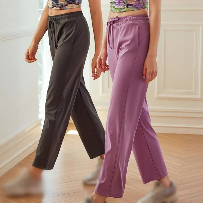 Olivenorma Damen Soft Flow High-Waist Straight Yogahose