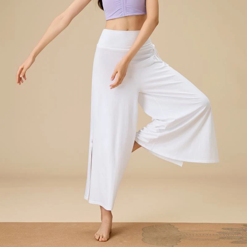 Olivenorma Damen Zen Flow High-Waist Wide Leg Hose