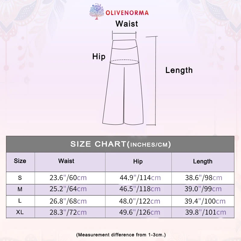 Olivenorma Damen Zen Flow High-Waist Wide Leg Hose