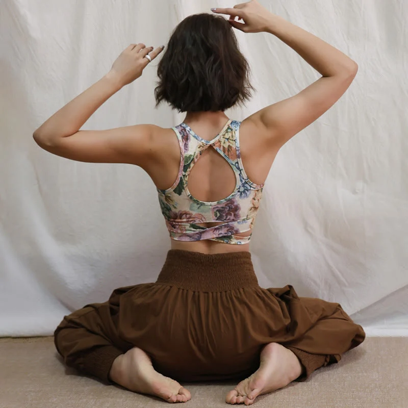 Olivenorma Damen Vintage Flow Yogahose