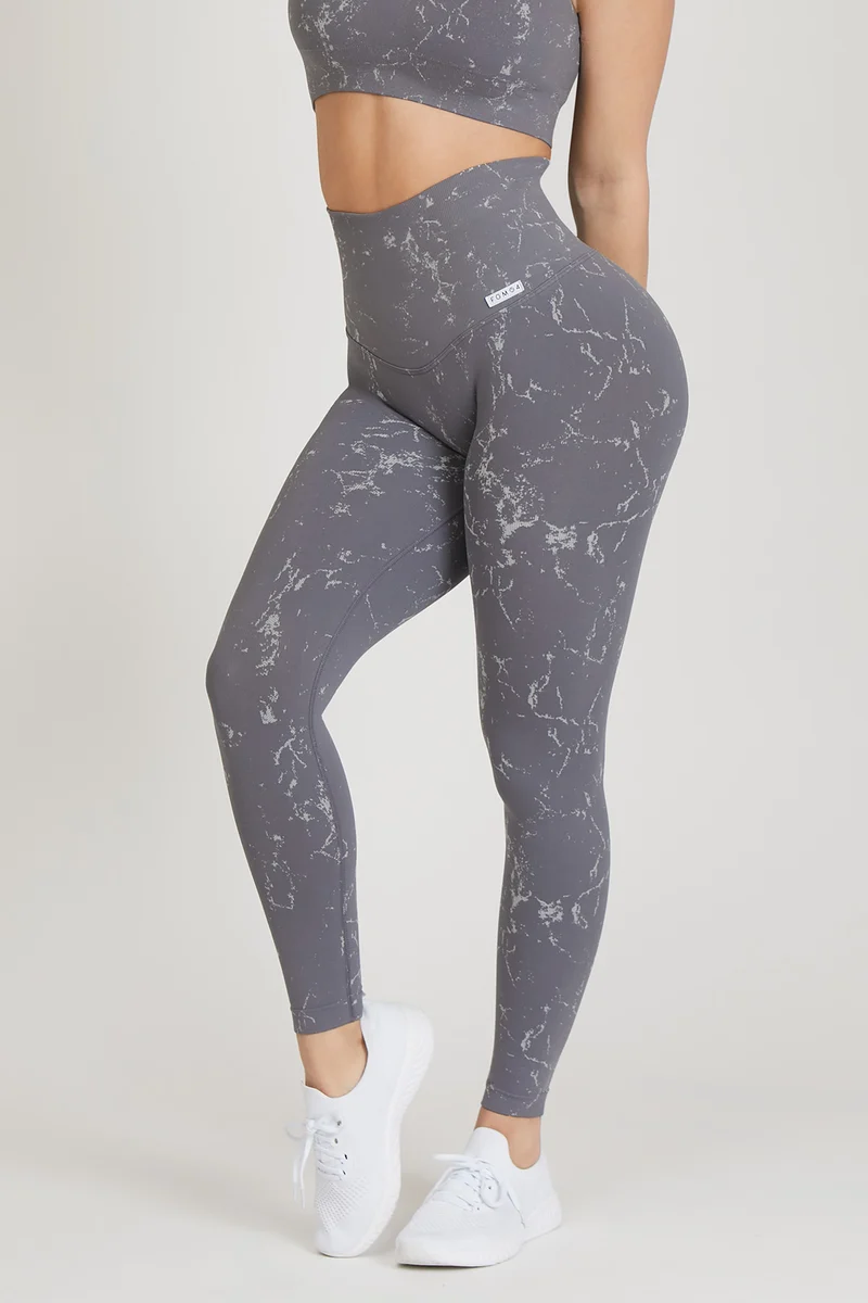 Leggings Push Up Marmo Grigio