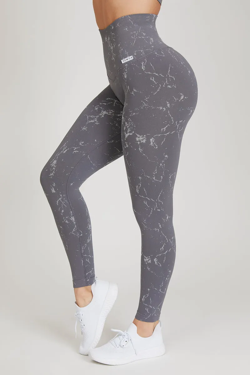 Leggings Push Up Marmo Grigio