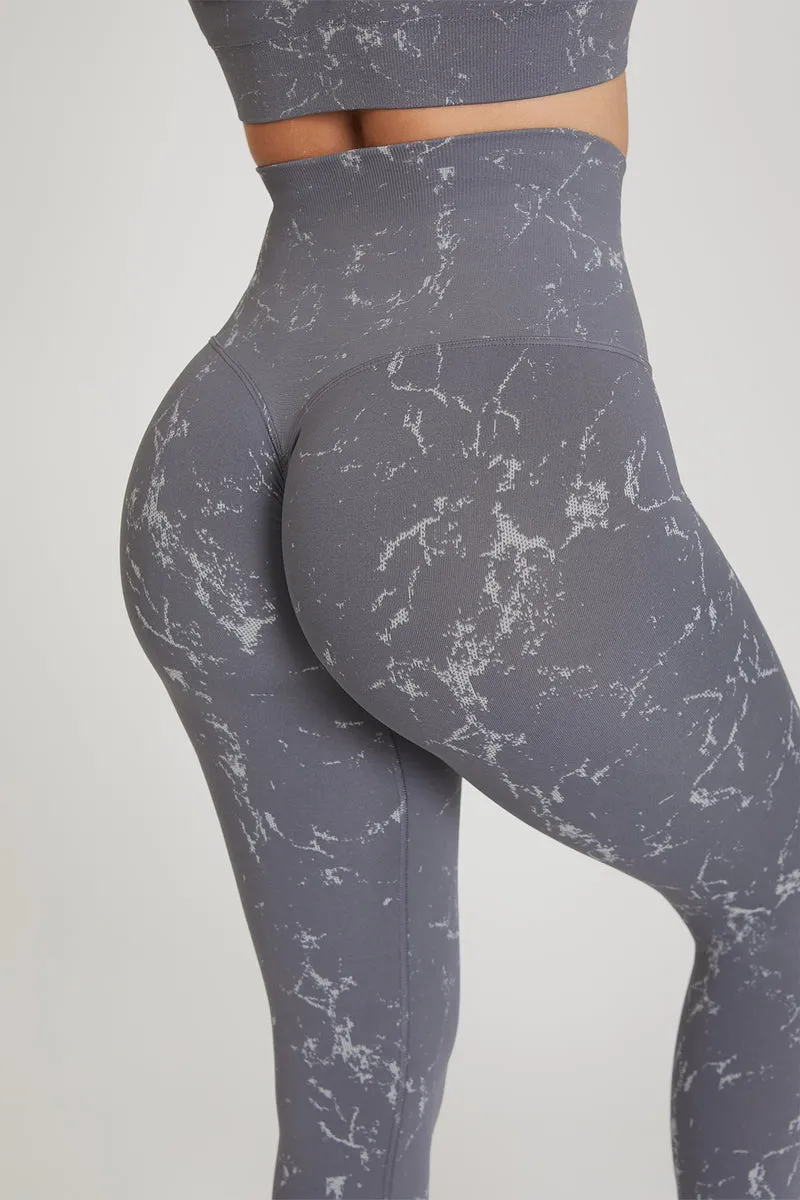 Leggings Push Up Marmo Grigio