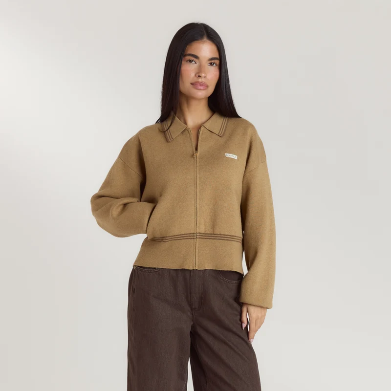 Strickjacke - Hellbraun