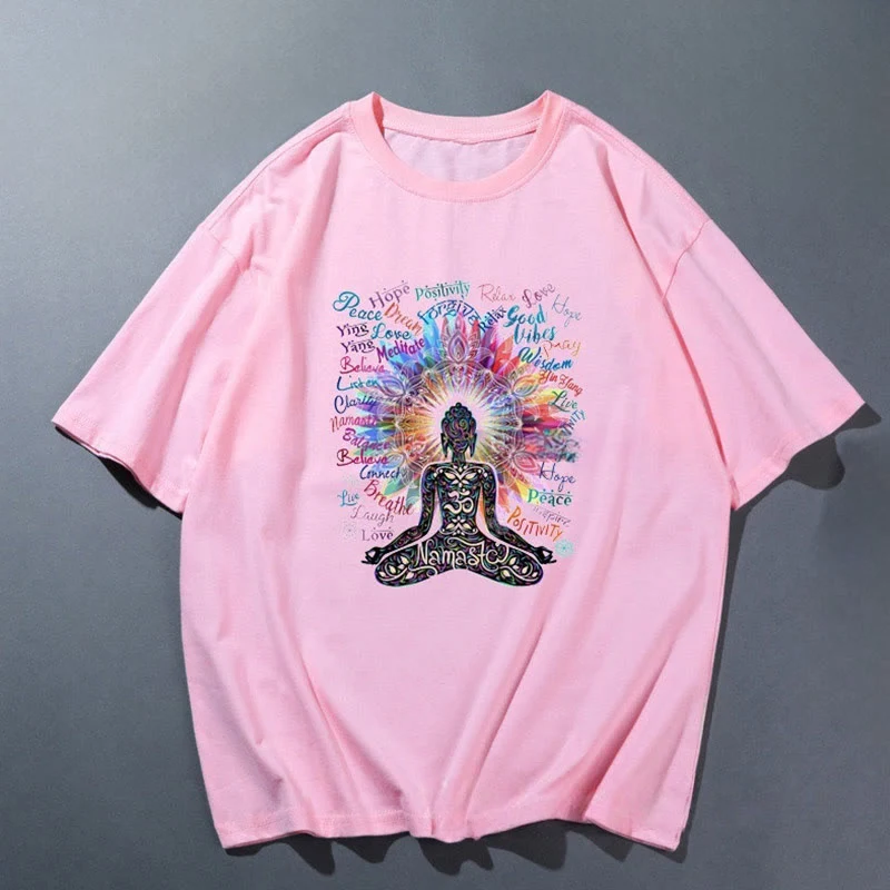Olivenorma Rosa Yoga Atmungsaktives Bequemes T-Shirt