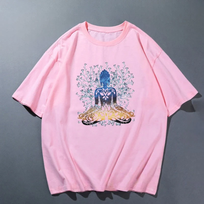 Olivenorma Rosa Yoga Atmungsaktives Bequemes T-Shirt