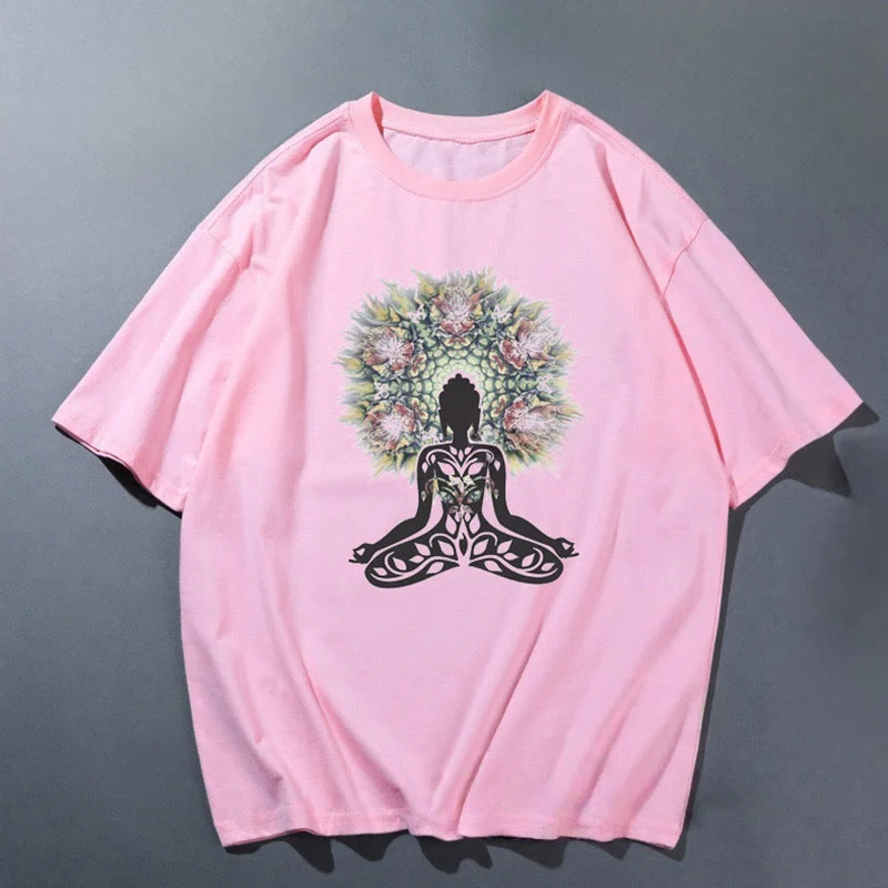Olivenorma Rosa Yoga Atmungsaktives Bequemes T-Shirt