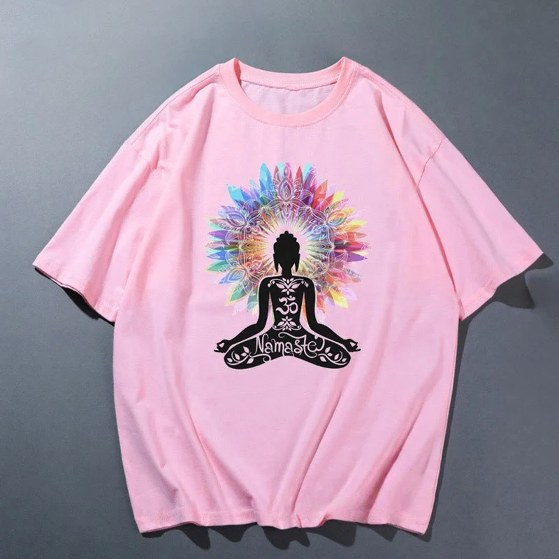 Olivenorma Rosa Yoga Atmungsaktives Bequemes T-Shirt