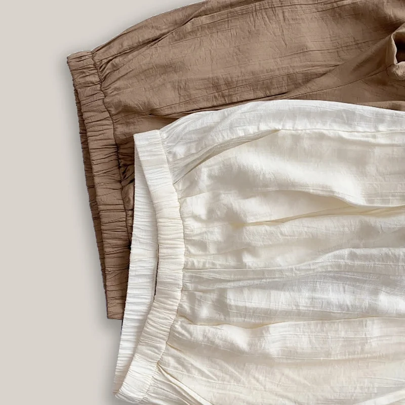 Olivenorma Tencel Baumwollleinen Lockere Yogahose mit weitem Bein