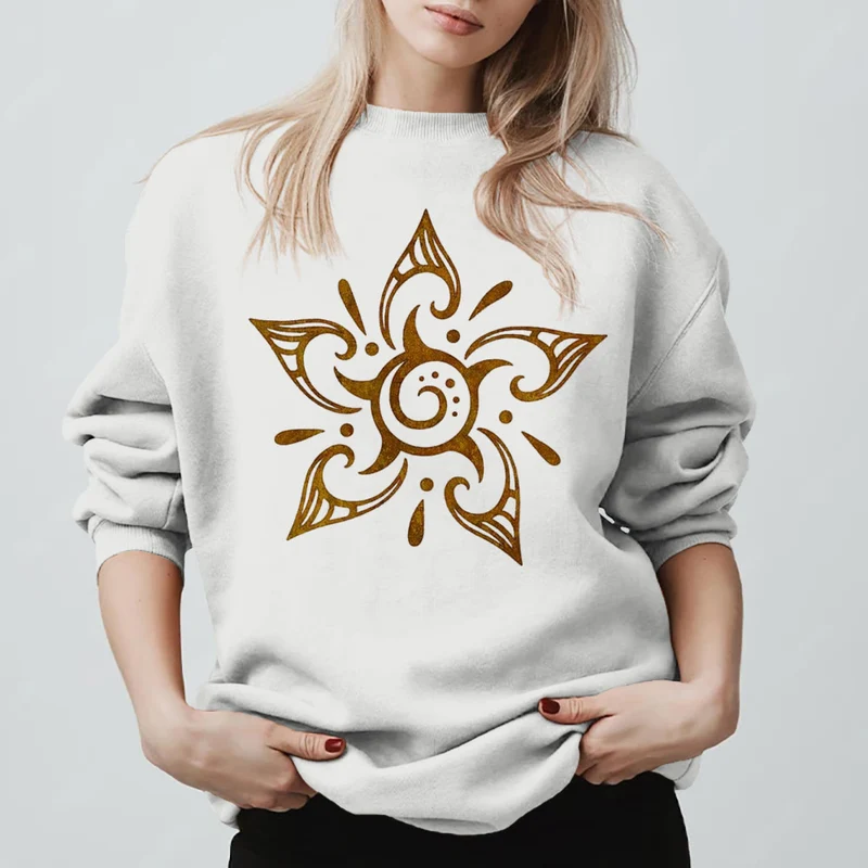 Olivenorma Tribal Mystical Spiritual Growth Floral Fleece Pullover Sweatshirt