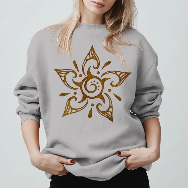 Olivenorma Tribal Mystical Spiritual Growth Floral Fleece Pullover Sweatshirt