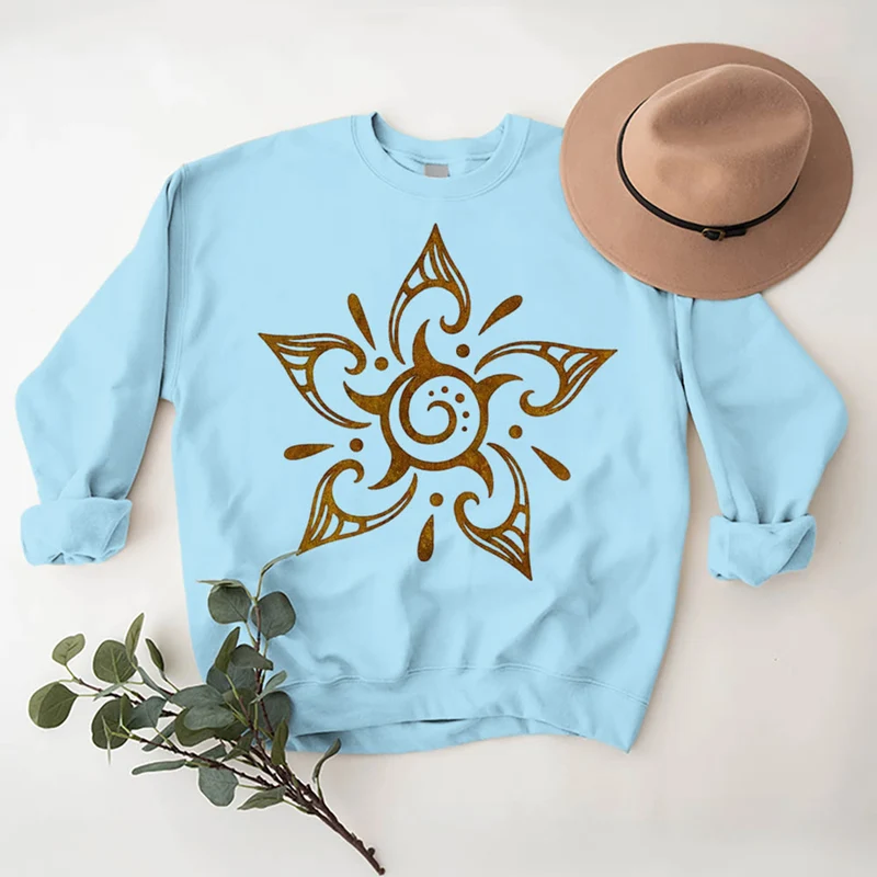 Olivenorma Tribal Mystical Spiritual Growth Floral Fleece Pullover Sweatshirt