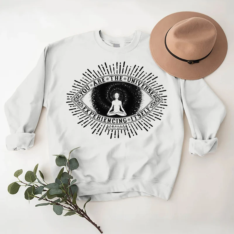 Olivenorma DU BIST DAS UNIVERSUM... Motto Inspiritual Fleece Sweatshirt