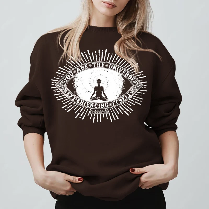 Olivenorma DU BIST DAS UNIVERSUM... Motto Inspiritual Fleece Sweatshirt
