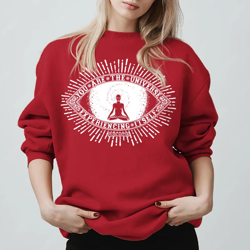 Olivenorma DU BIST DAS UNIVERSUM... Motto Inspiritual Fleece Sweatshirt