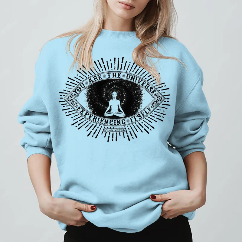 Olivenorma DU BIST DAS UNIVERSUM... Motto Inspiritual Fleece Sweatshirt