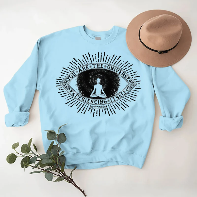 Olivenorma DU BIST DAS UNIVERSUM... Motto Inspiritual Fleece Sweatshirt