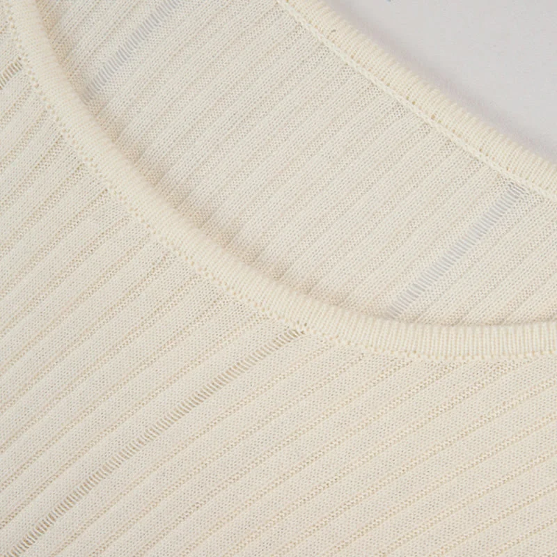Olivenorma Langarm Blusen Shirt Rippstrick Schlitze Top Frauen Sweatshirt