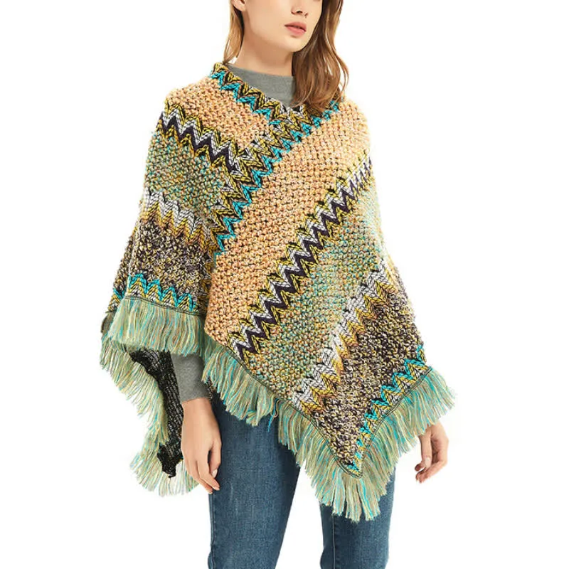 Olivenorma Boho Chic Fransen-Wickelschal