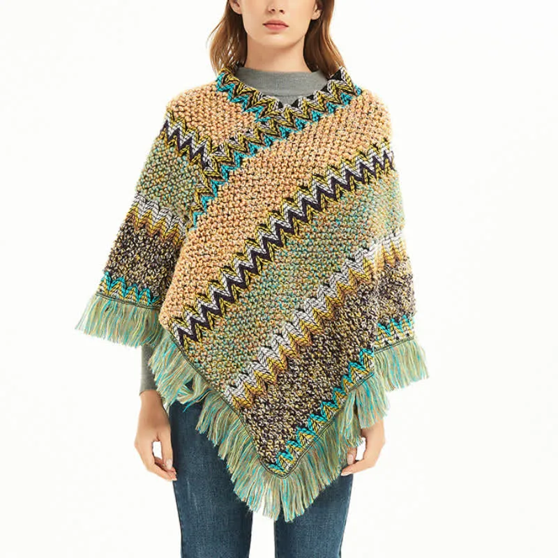 Olivenorma Boho Chic Fransen-Wickelschal