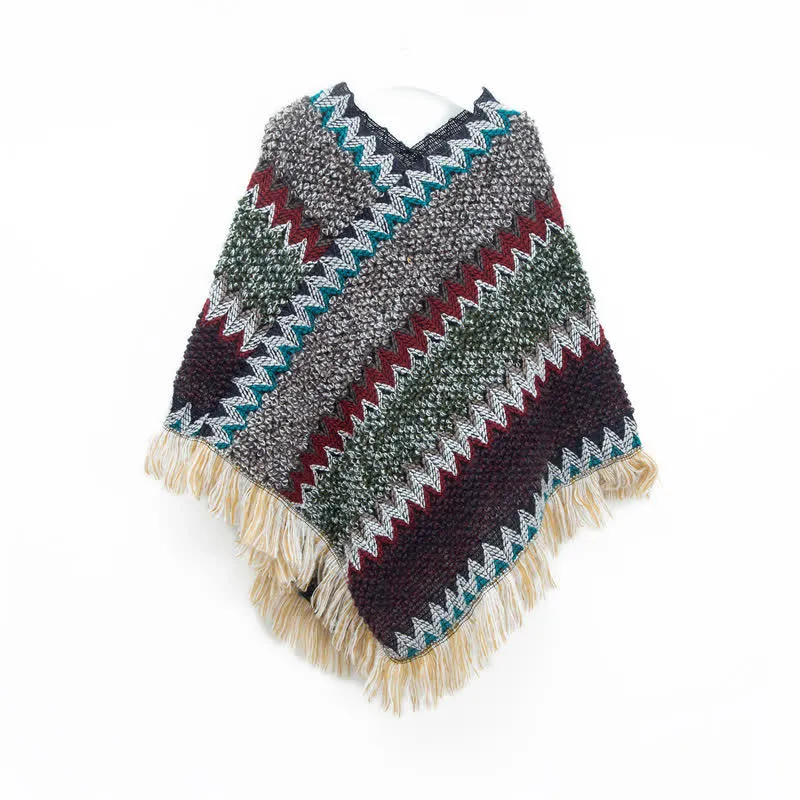 Olivenorma Boho Chic Fransen-Wickelschal