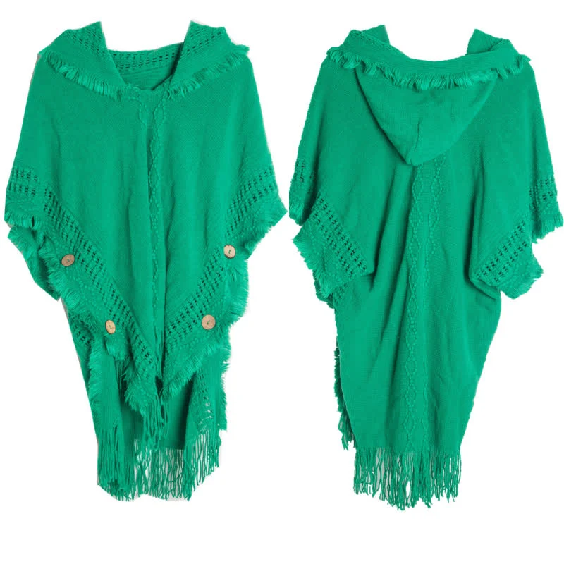 Olivenorma – Flauschiger, elfenbeinfarbener Cardigan-Schal aus Acryl