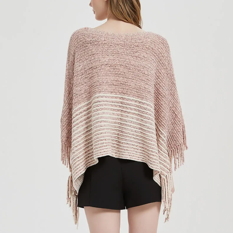 Olivenorma gestreifter Strickpulloverschal