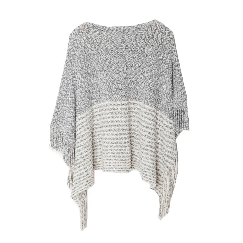 Olivenorma gestreifter Strickpulloverschal