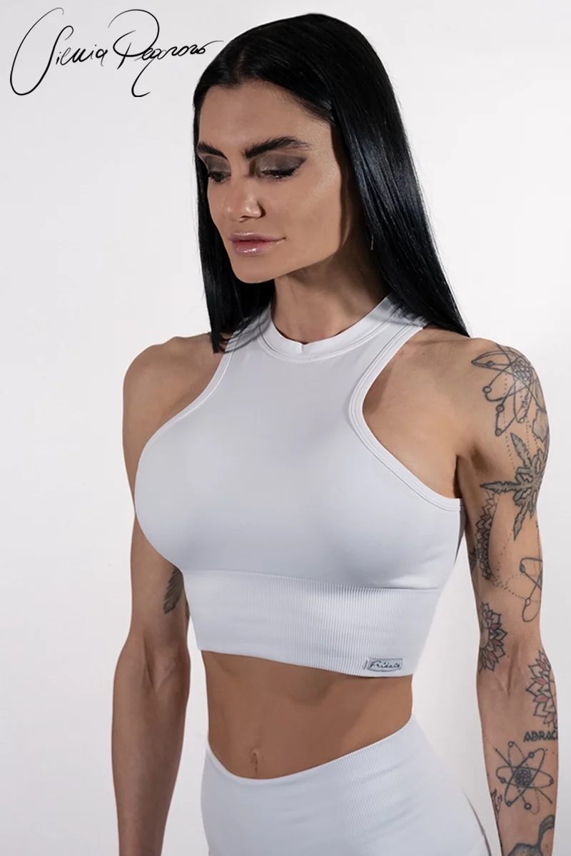 Top Electra Selenite Bianco - Taglia Unica