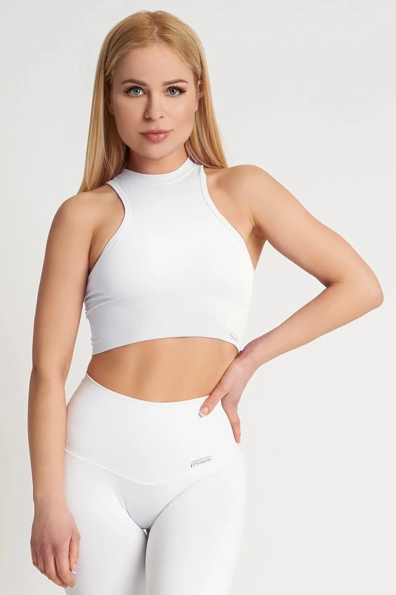 Top Electra Selenite Bianco - Taglia Unica