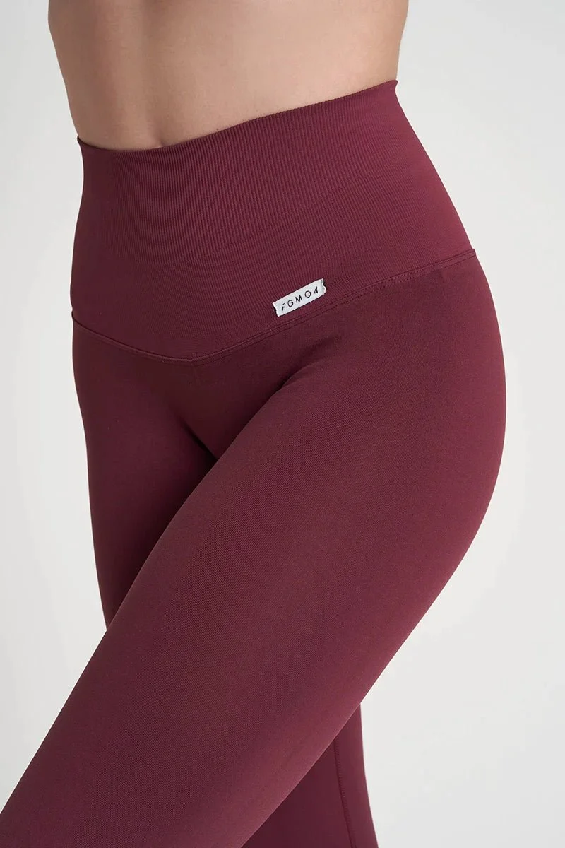 Leggings Push Up a Zampa di Elefante Merlot