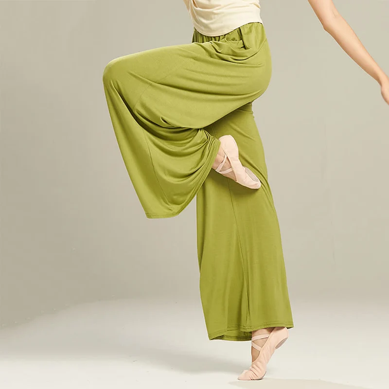Olivenorma Modal Bequeme Drape Yoga Dance Gerade Hose