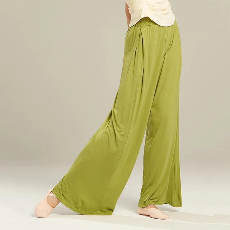 Olivenorma Modal Bequeme Drape Yoga Dance Gerade Hose