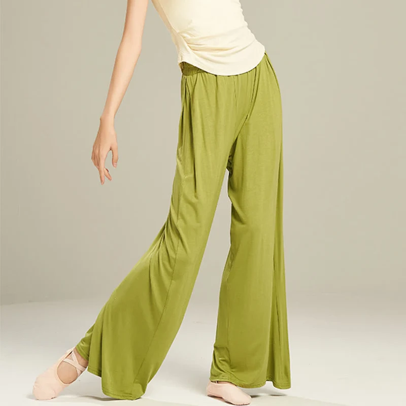 Olivenorma Modal Bequeme Drape Yoga Dance Gerade Hose