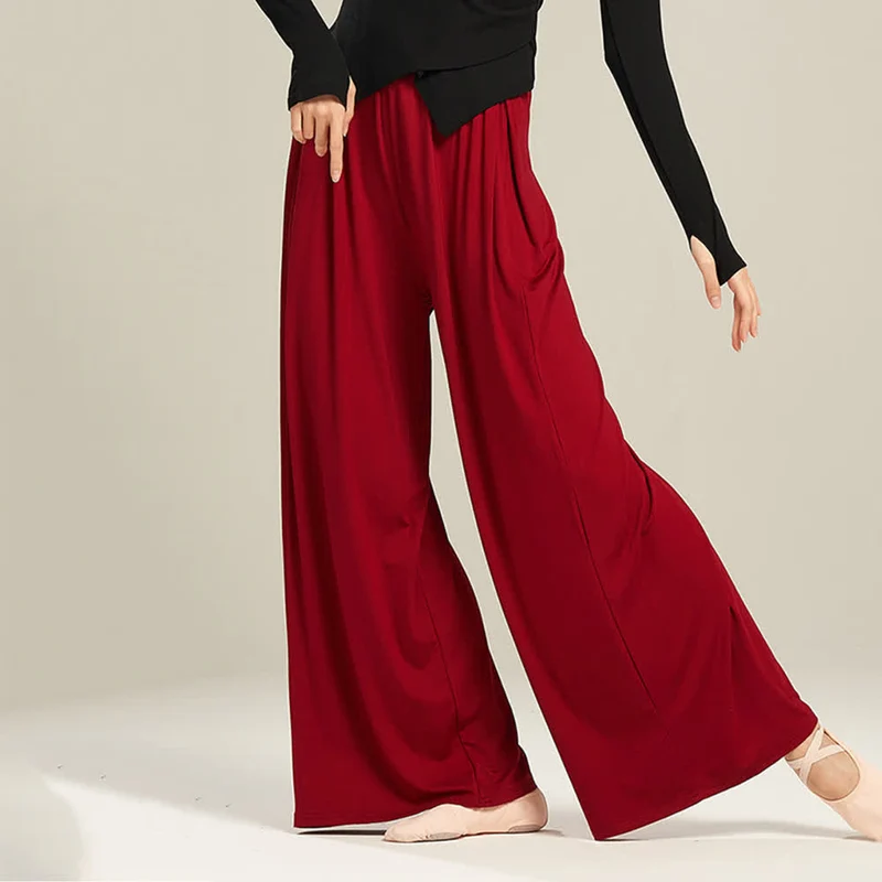Olivenorma Modal Bequeme Drape Yoga Dance Gerade Hose