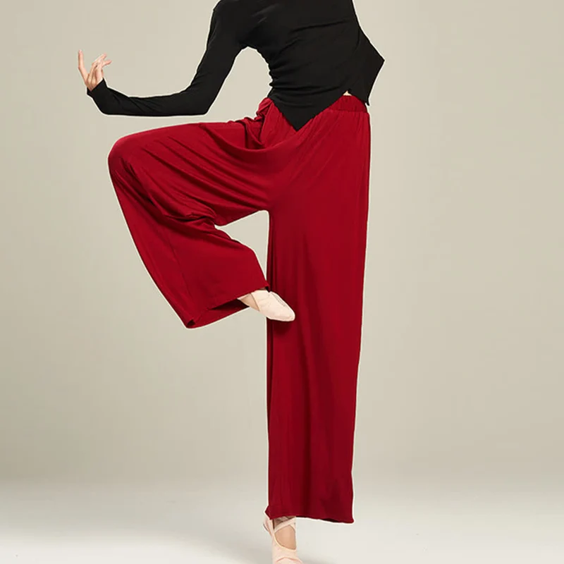 Olivenorma Modal Bequeme Drape Yoga Dance Gerade Hose