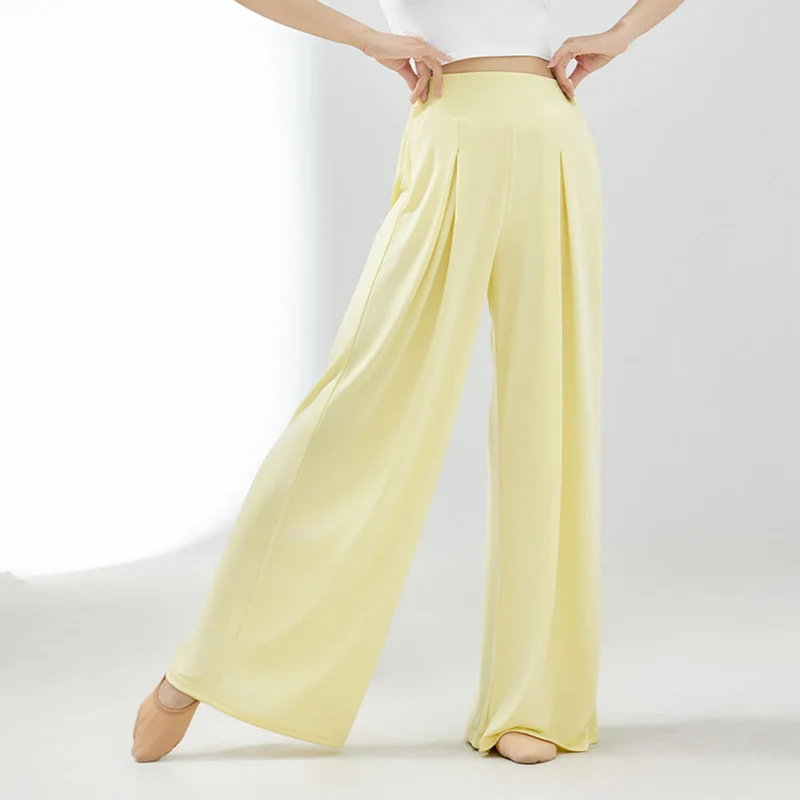 Olivenorma Cuprammonium Rayon Drape Yoga Dance Wide-Leg-Hose