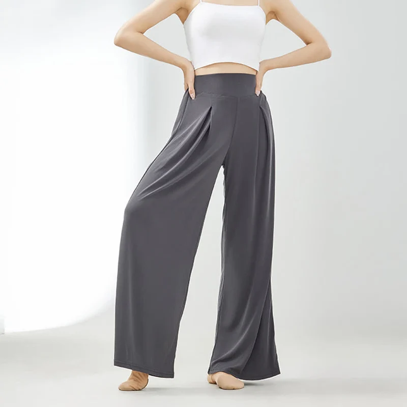 Olivenorma Cuprammonium Rayon Drape Yoga Dance Wide-Leg-Hose