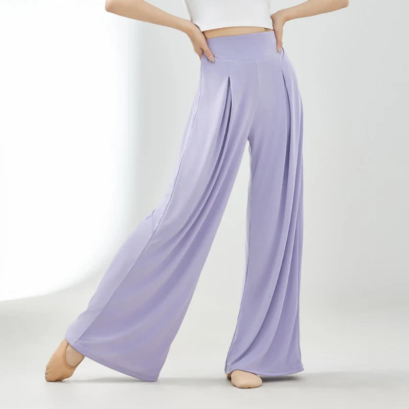 Olivenorma Cuprammonium Rayon Drape Yoga Dance Wide-Leg-Hose