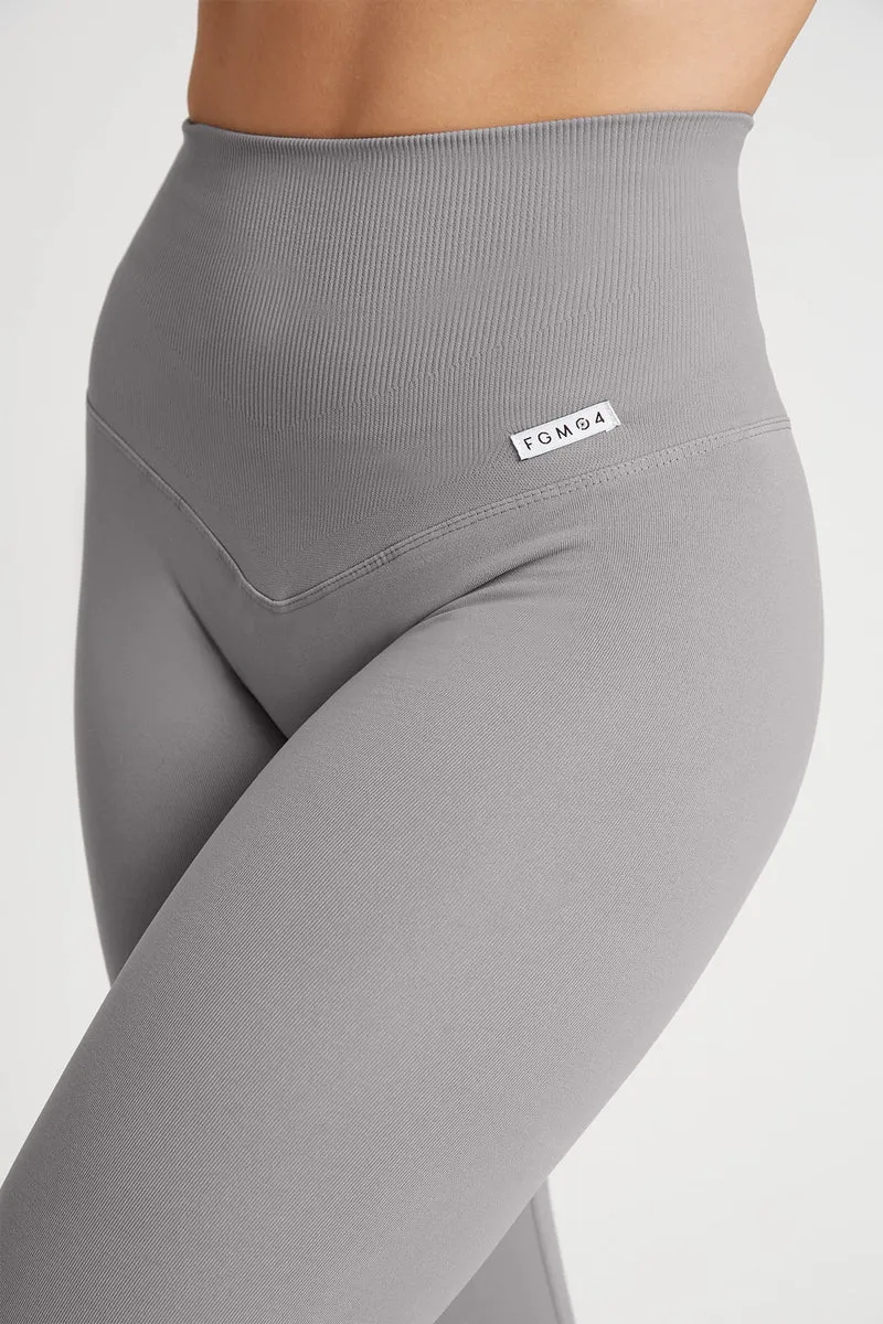 Leggings Push Up Gym Fashion Grigio Silver