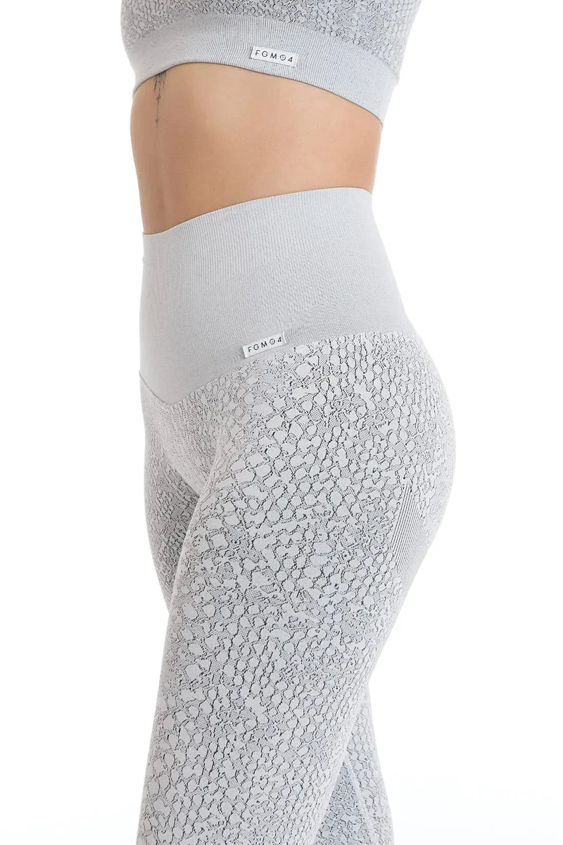 Leggings Push Up Jungle Pitone Ghiaccio