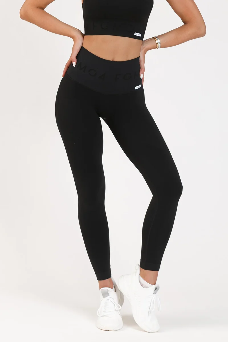 Leggings Push Up Monogram Nero