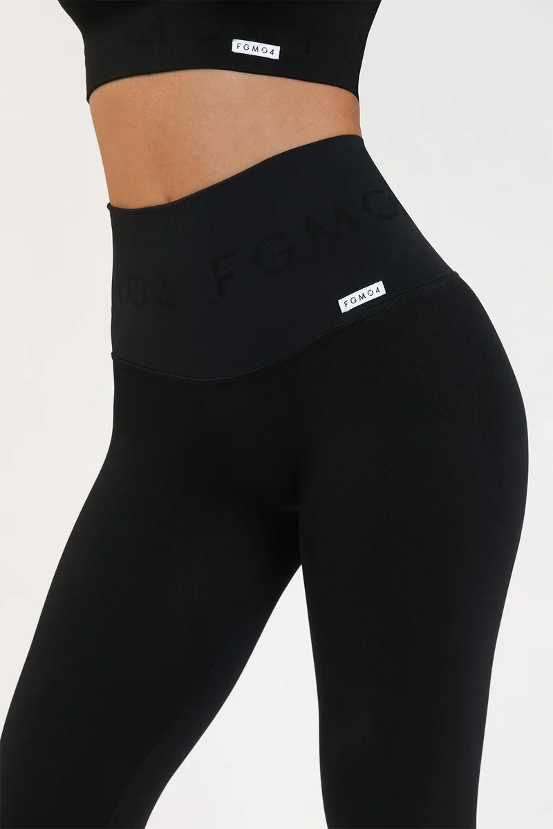 Leggings Push Up Monogram Nero