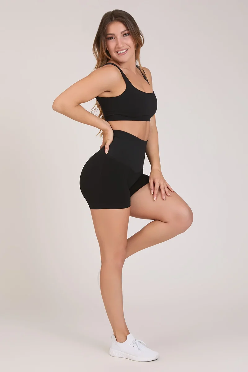Shorts Push Up Calipso Nero Costine
