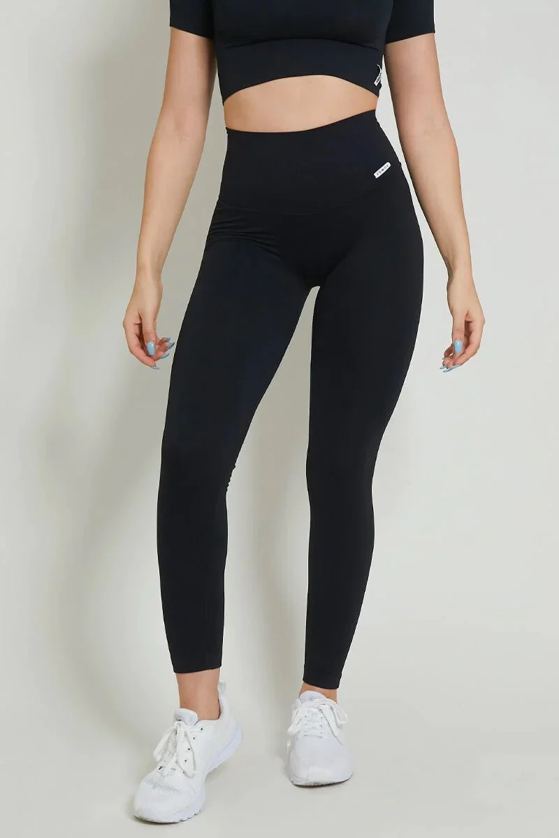 Leggings Push Up Calipso Nero Costine
