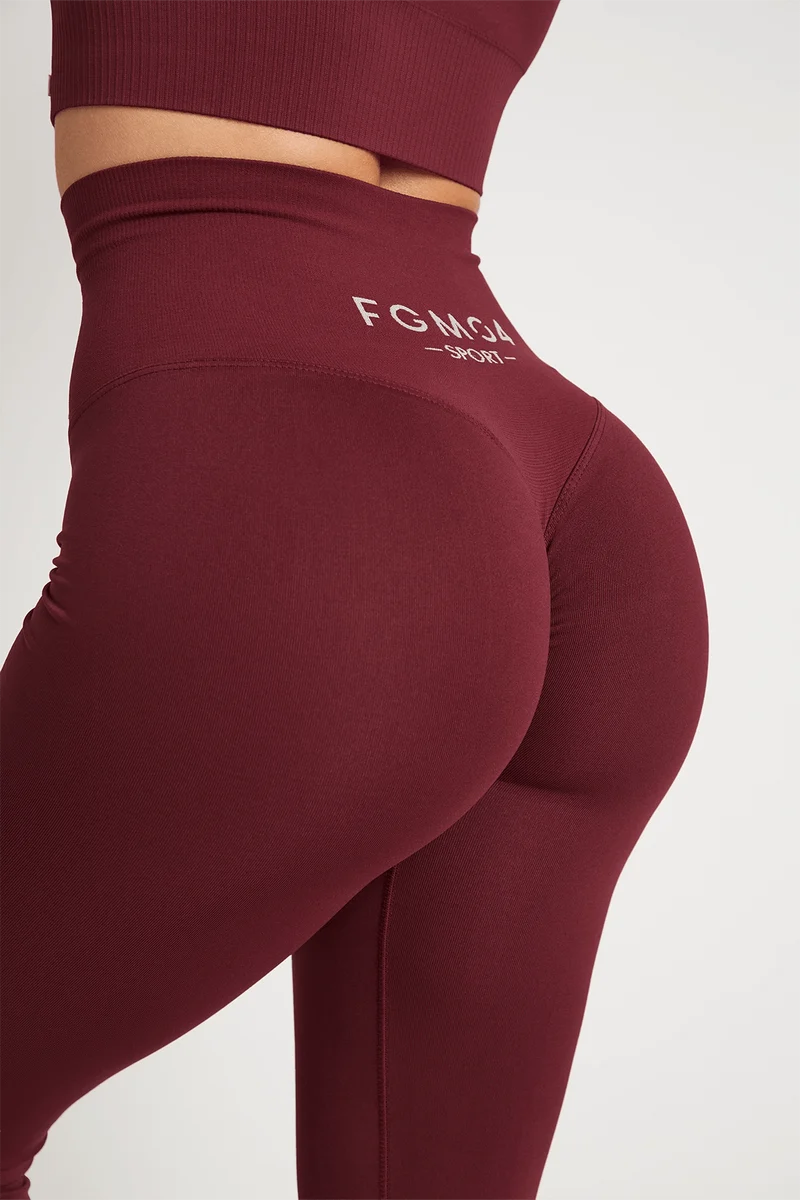 Leggings Push Up Gym Fashion Merlot