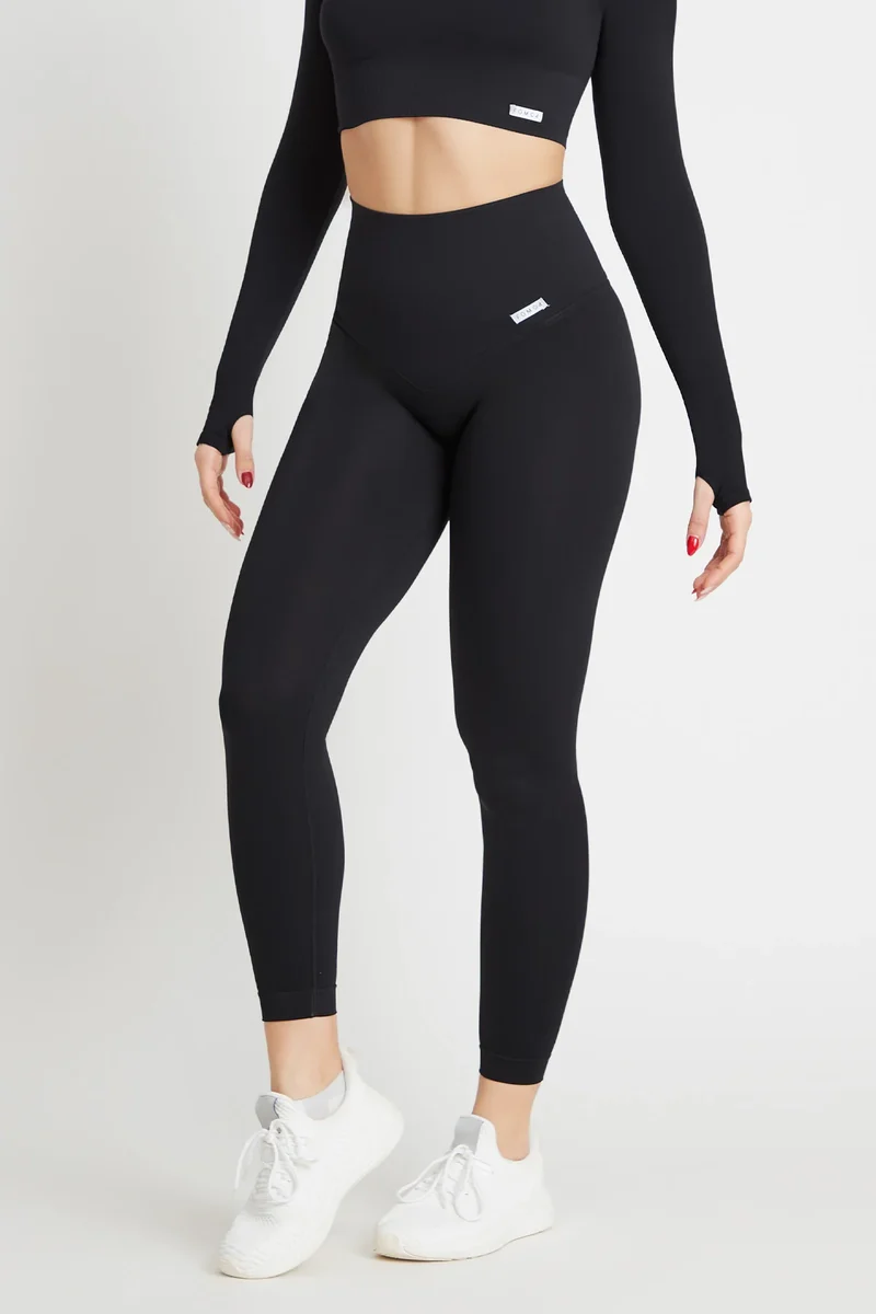 Leggings Push Up Gym Fashion Nero